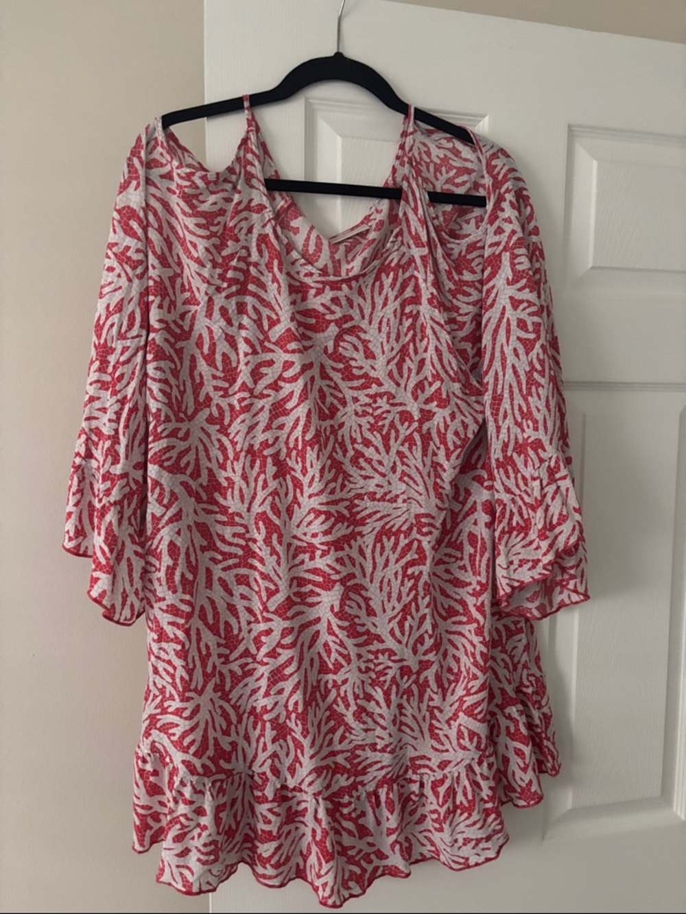 MIchael Kors peekaboo shoulder swim coverup